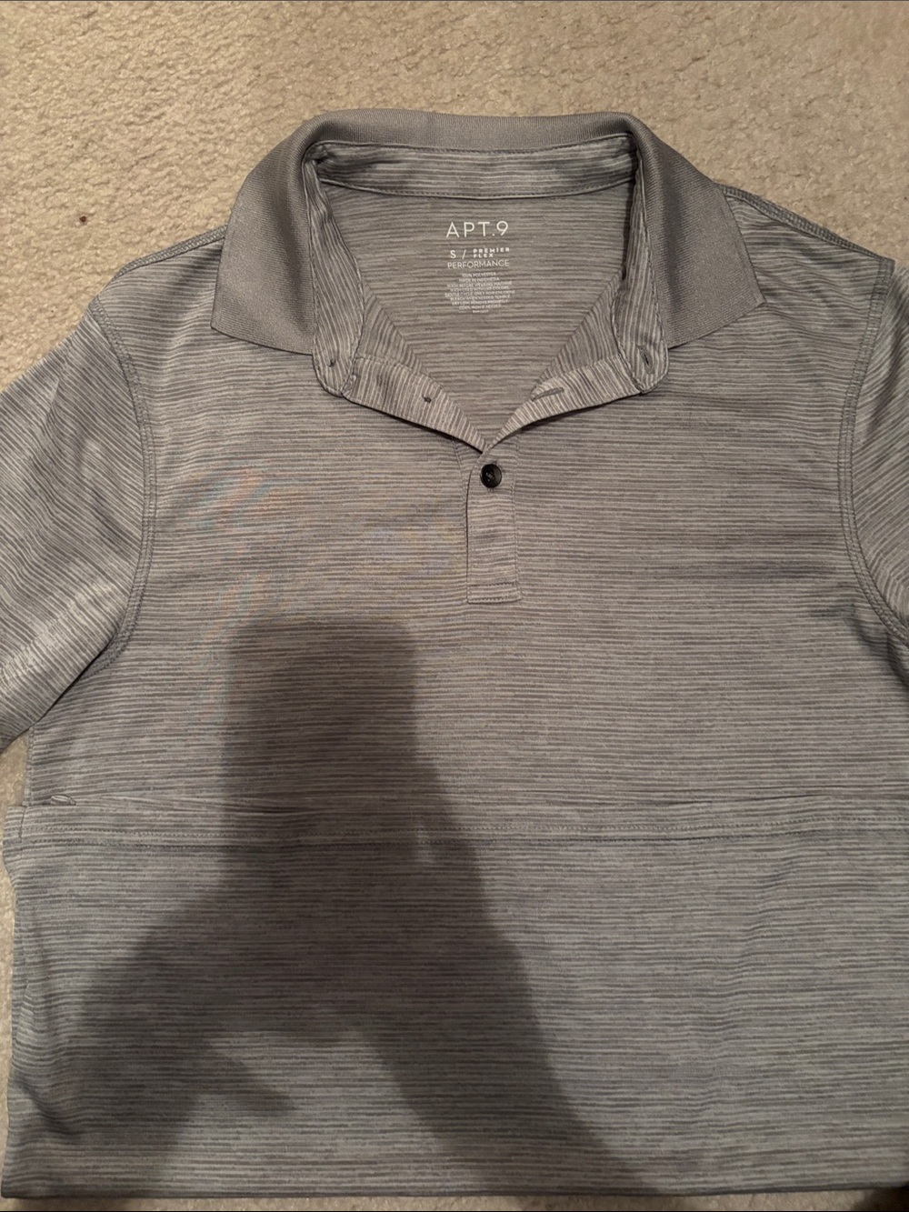 Apt. 9 Men's Light Gray Heathered Polo
